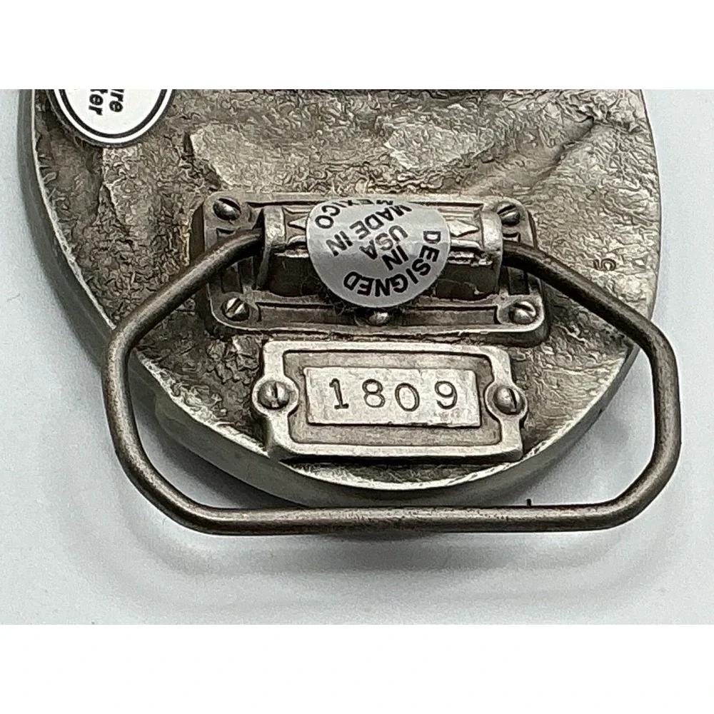 Vintage 1986 The Great American Buckle Co Linesman Pewter Belt Buckle 1809‎ Mens